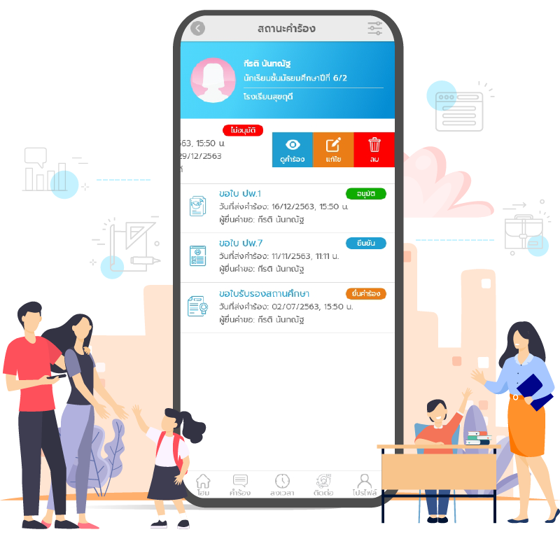 ระบบส่งคำร้อง และร้องขอเอกสาร